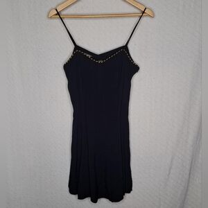 City Triangles Elegant Black and Gold Dress